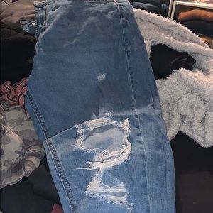 high rise mom jeans size 12